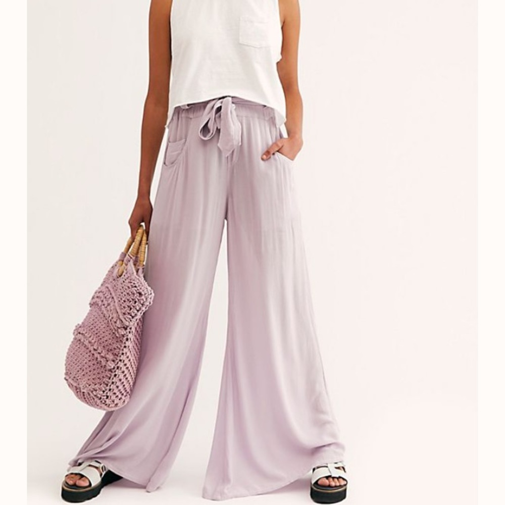 Free People 5 Pocket Slouch Pant in Lilac